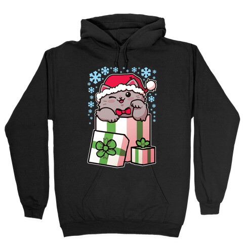 Cute Christmas Cat Hooded Sweatshirt