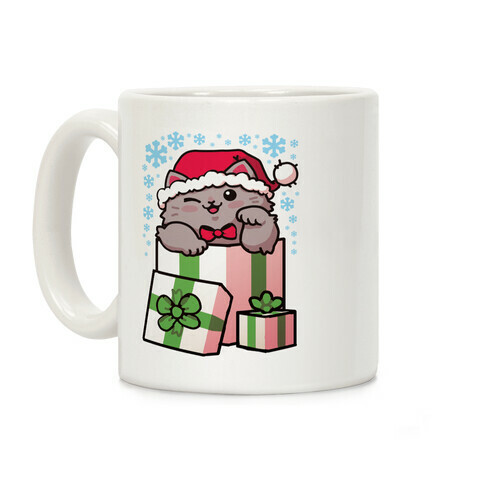 Cute Christmas Cat Coffee Mug