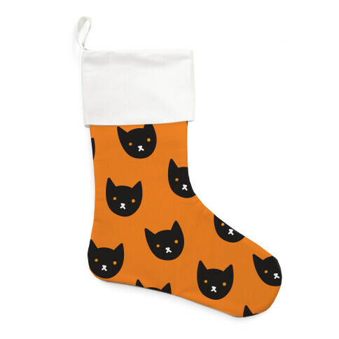 Black Cat Face Pattern Stocking