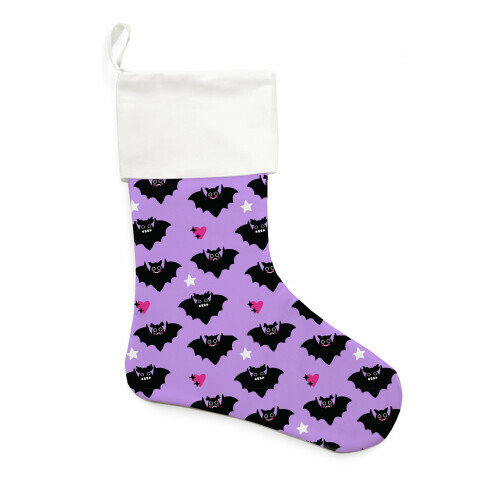 Pastel Goth Bats Pattern Stocking