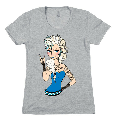 Punk Rock Ice Queen Parody Womens T-Shirt