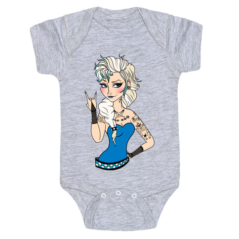 Punk Rock Ice Queen Parody Baby One-Piece