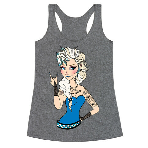 Punk Rock Ice Queen Parody Racerback Tank Top