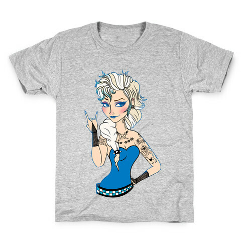 Punk Rock Ice Queen Parody Kids T-Shirt