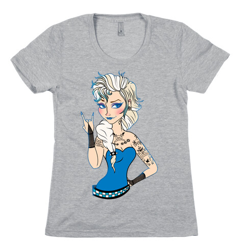 Punk Rock Ice Queen Parody Womens T-Shirt