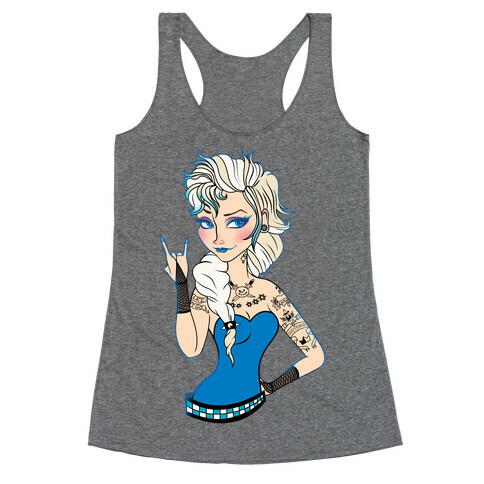 Punk Rock Ice Queen Parody Racerback Tank Top