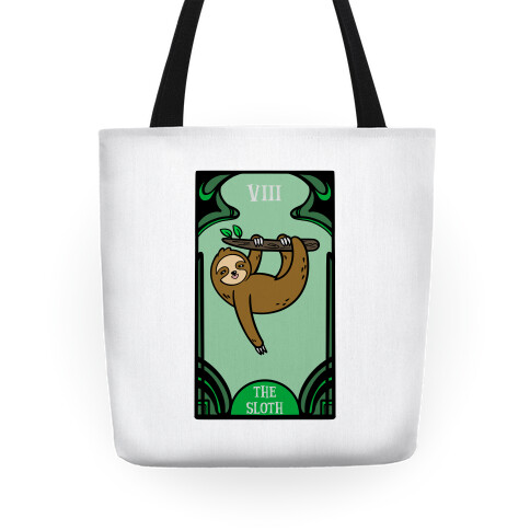 The Sloth Tarot Card (white) Tote