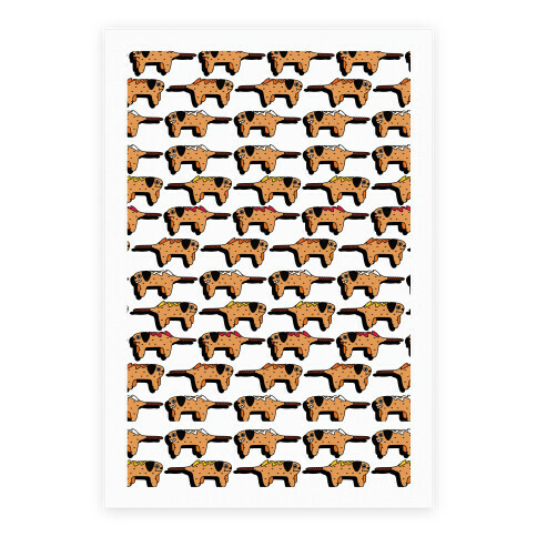 Corn Doggie Pattern Poster