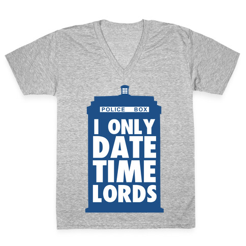 I Only Date Timelords V-Neck Tee Shirt
