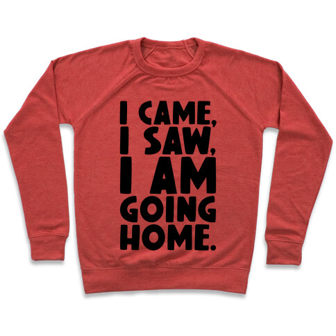 I Came I Saw I Am Going Home Pullover