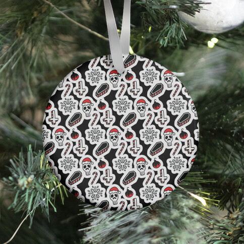 Emo Xmas Pattern Ornament