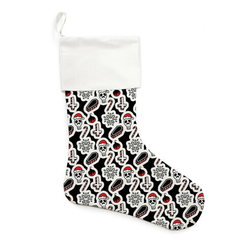 Emo Xmas Pattern Stocking