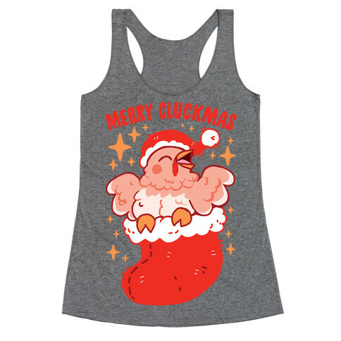 Merry Cluckmas Racerback Tank Top