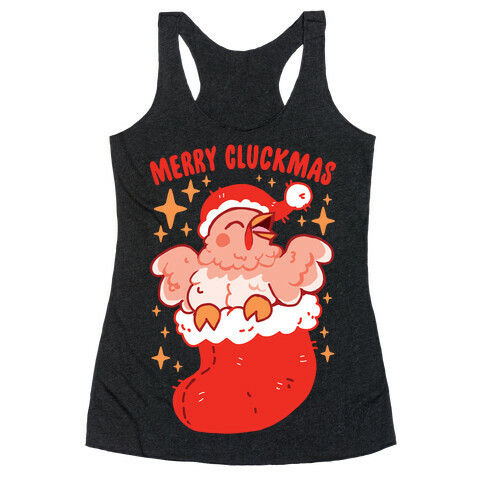 Merry Cluckmas Racerback Tank Top