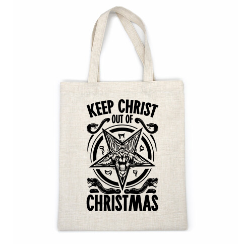 Keep Christ Out of Christmas Baphomet  Casual Tote