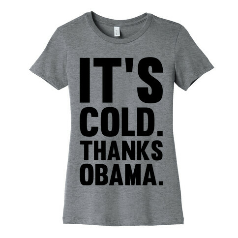 It's Cold. Thanks Obama. Womens T-Shirt