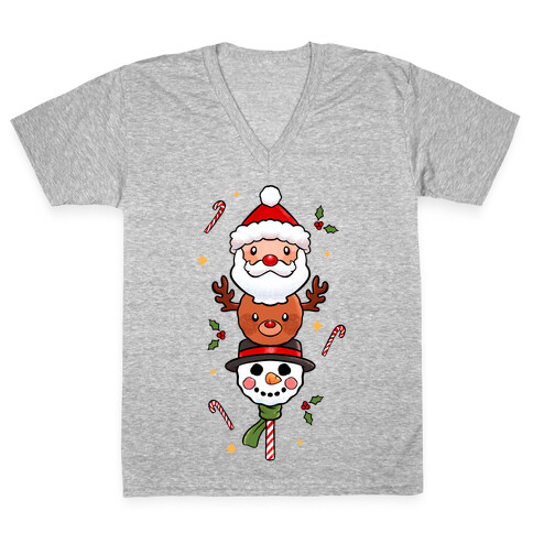 Christmas Dango V-Neck Tee Shirt