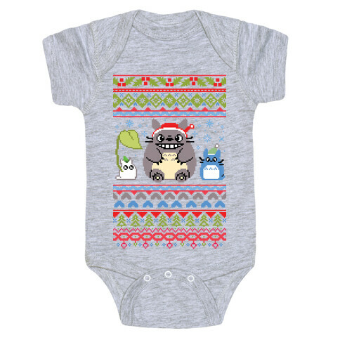 Totoro Ugly Christmas Sweater Baby One-Piece