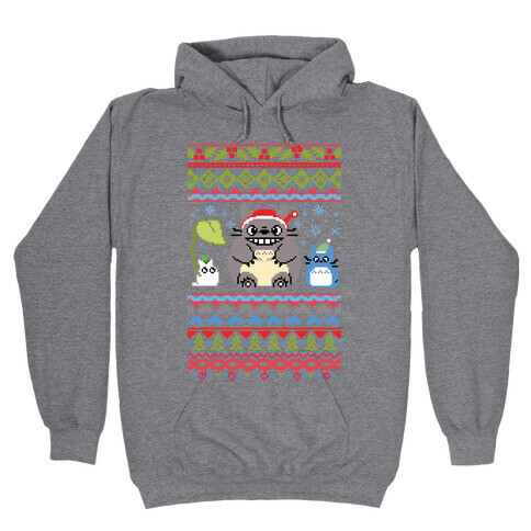 Totoro Ugly Christmas Sweater Hooded Sweatshirt