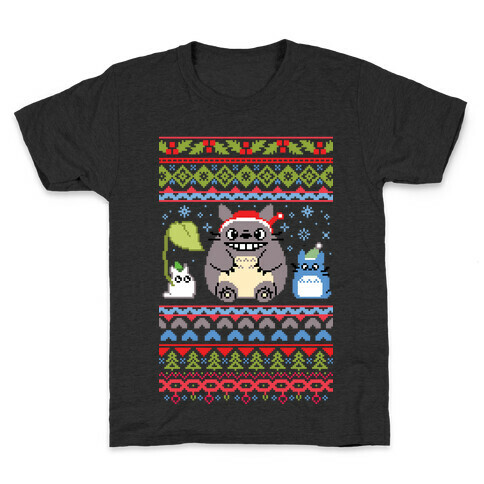 Totoro Ugly Christmas Sweater Kids T-Shirt