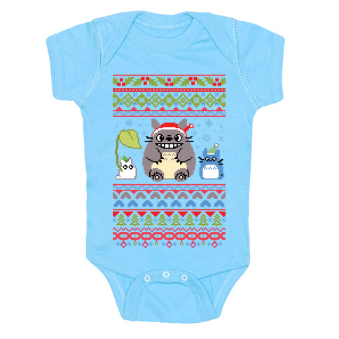 Totoro Ugly Christmas Sweater Baby One-Piece