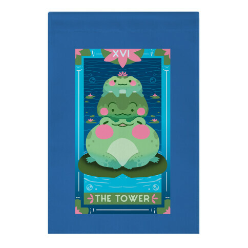 The Tower of Frogs Garden Flag