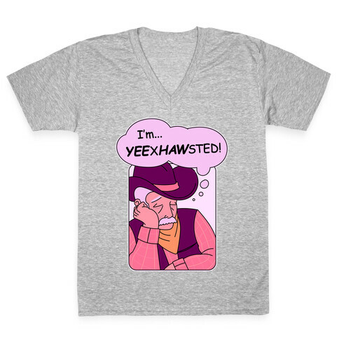 YEExHAWsted (Exhausted Cowboy) V-Neck Tee Shirt