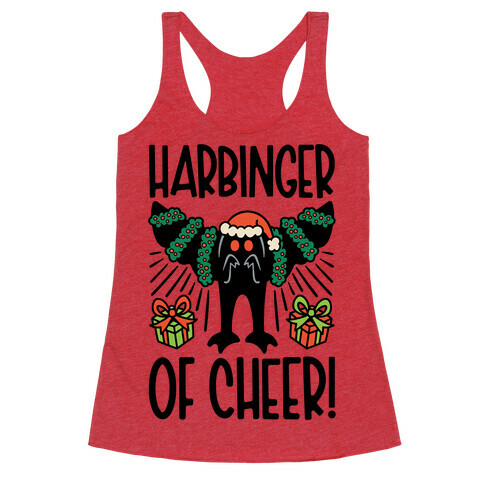 Harbinger of Cheer Mothman Parody Racerback Tank Top