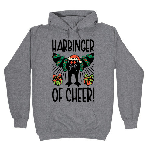 Harbinger of Cheer Mothman Parody Hooded Sweatshirt