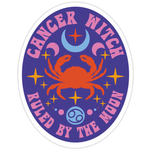 Cancer Witch Ruled By The Moon Die Cut Sticker