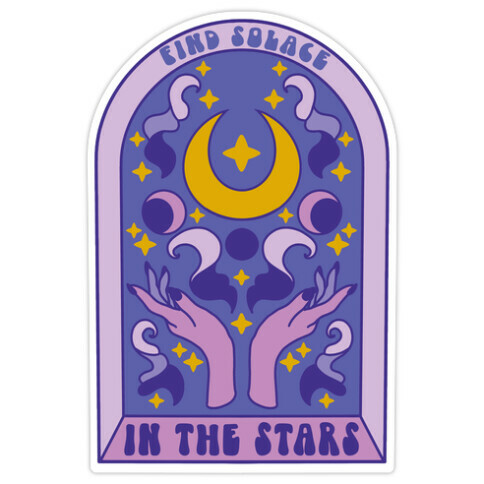 Find Solace In The Stars Die Cut Sticker