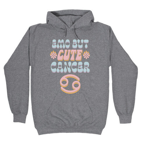 Emo But Cute Cancer Hooded Sweatshirt