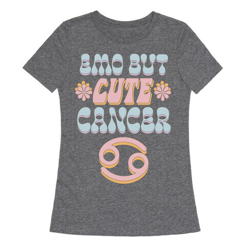 Emo But Cute Cancer Womens T-Shirt