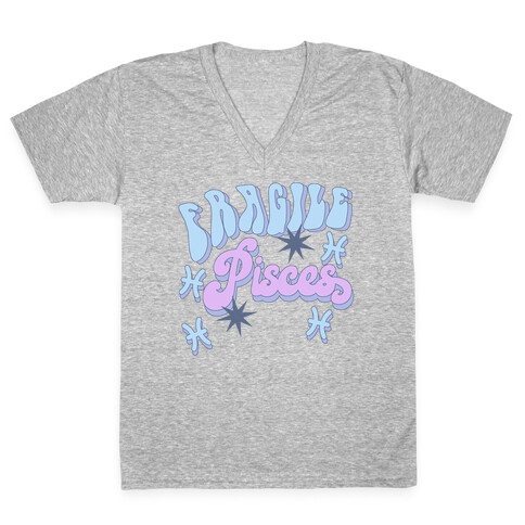 Fragile Pisces  V-Neck Tee Shirt