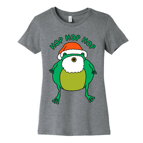 Hop Hop Hop Santa Frog Womens T-Shirt