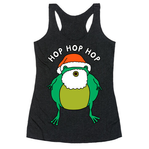 Hop Hop Hop Santa Frog Racerback Tank Top