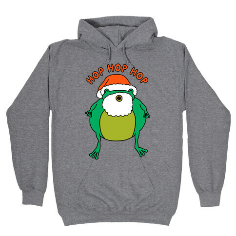 Hop Hop Hop Santa Frog Hooded Sweatshirt