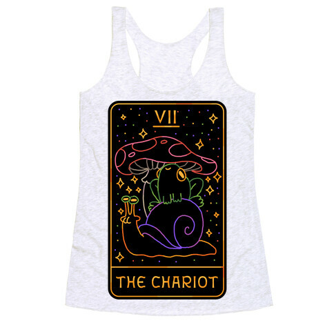 The Chariot Frog On a Snail Tarot Racerback Tank Top