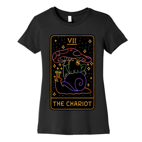 The Chariot Frog On a Snail Tarot Womens T-Shirt