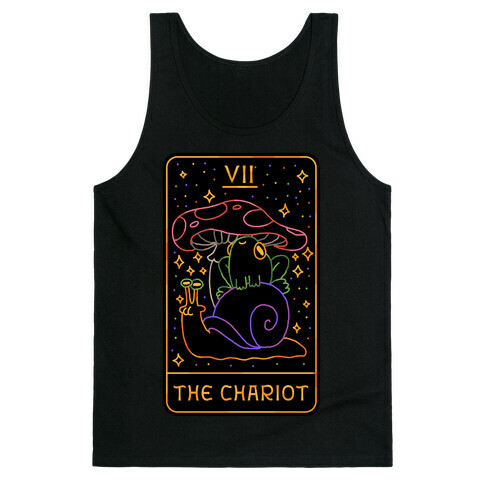 The Chariot Frog On a Snail Tarot Tank Top