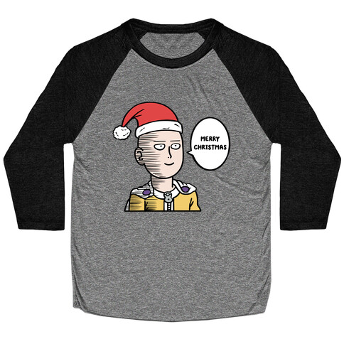 Saitama Merry Christmas Parody Baseball Tee