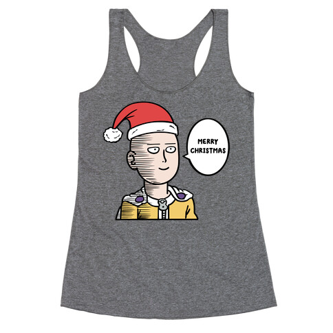 Saitama Merry Christmas Parody Racerback Tank Top