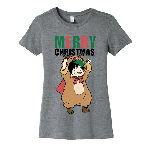 Deku Reindeer Christmas Parody Womens T-Shirt