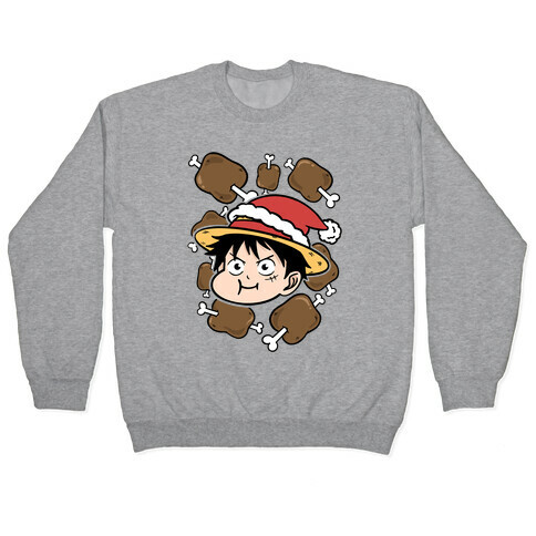 Luffy Holiday Feast Parody Pullover