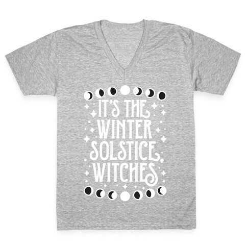 It's The Winter Solstice, Witches V-Neck Tee Shirt