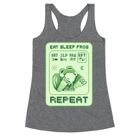 EAT, SLEEP, FROG, REPEAT Racerback Tank Top