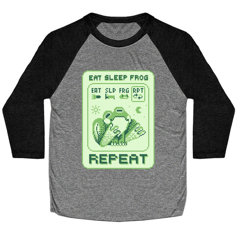 EAT, SLEEP, FROG, REPEAT Baseball Tee