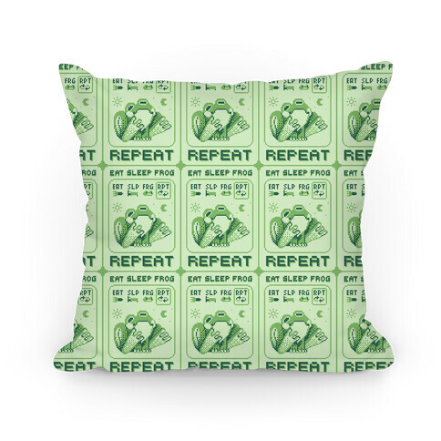 EAT, SLEEP, FROG, REPEAT Pillow