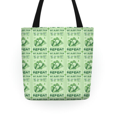 EAT, SLEEP, FROG, REPEAT Tote