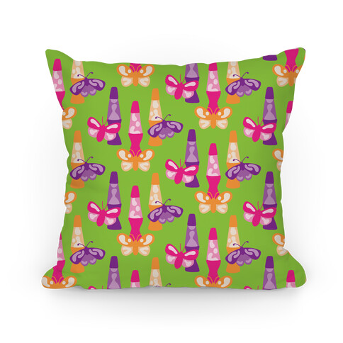 Groovy Moth Pattern Pillow